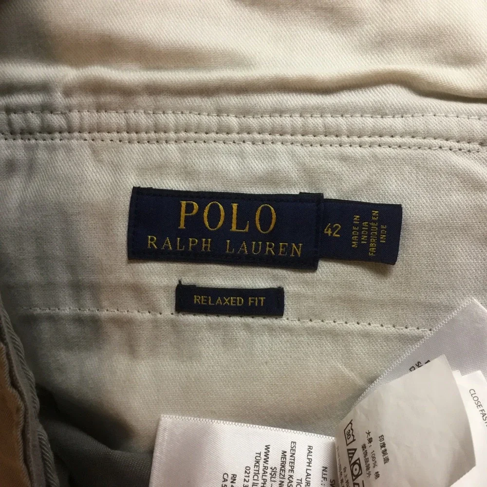 Polo‎ Ralph Lauren Mens Relaxed Fit Cargo Shorts Olive Gray Cotton Size 42